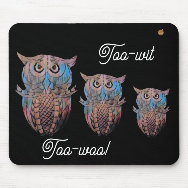 Owl mouse-mat. mouse mat (Front)
