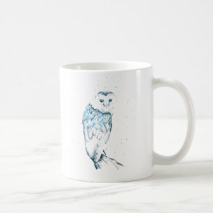 Owl Mug, Teal Barn Owl Mug