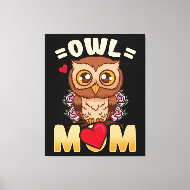 Owl Mum | Gift For Owner Owl Mum Canvas Print (Front)