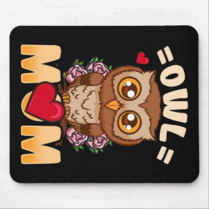 Owl Mum Gift For Owner Owl Mum Mouse Mat