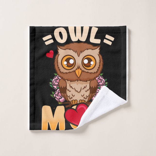 Owl Mum | Gift For Owner Owl Mum Wash Cloth (Wash Cloth)