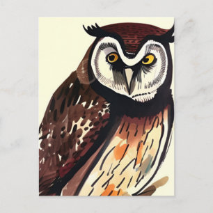 Owl - Nature Art Card Postcard