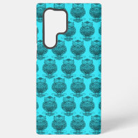 Owl (neon blue) - Samsung (S22 Ultra) Case