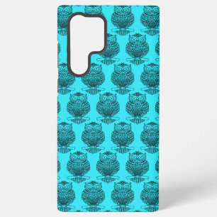 Owl (neon blue) - Samsung (S22 Ultra) Case