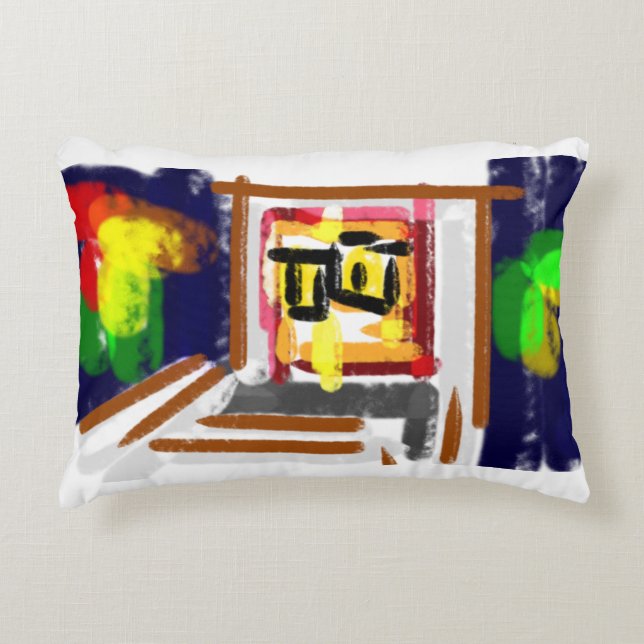 Owl night  cloud  decorative cushion (Front)