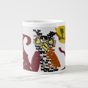 Owl night joy large coffee mug
