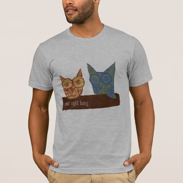 Owl Night Long T-Shirt (Front)