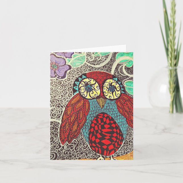 owl notecards blank (Front)