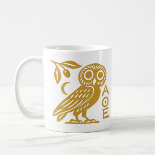 Owl of Athena Athenian Coin Ancient Greek Symbol Coffee Mug