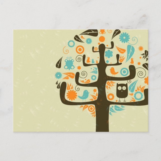 Owl on a Tree Limb Postcard (Front)