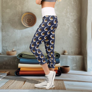 Owl on the Moon Capri Leggings