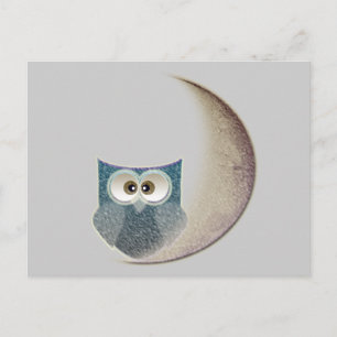 owl on the Moon Postcard