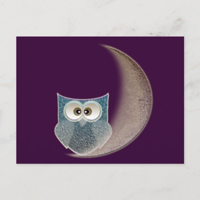 Owl on the Moon Postcard (Front)