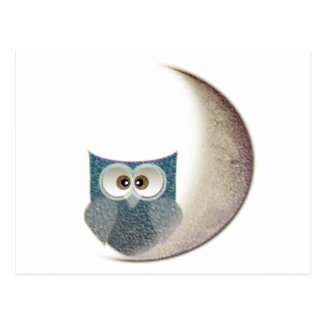 Owl on the Moon Postcard