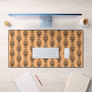 Owl (orange) - Desk Mat
