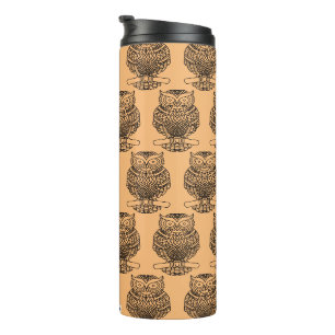 Owl (orange) - Thermal Tumbler
