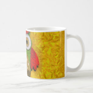 Owl painting coffee mug