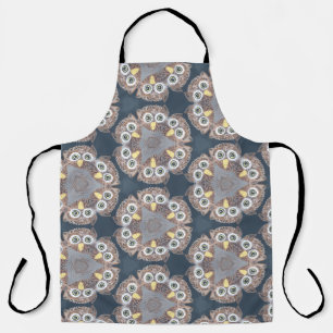 Owl painting design apron