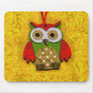 Owl painting mouse mat