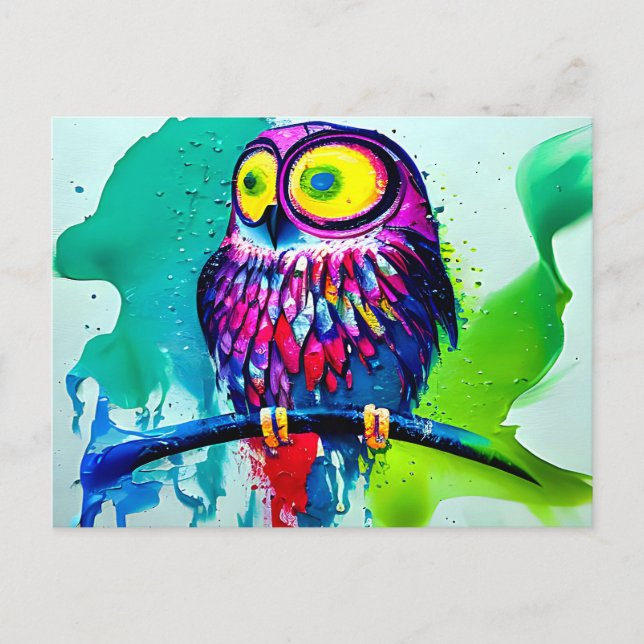 Owl Painting Postcard (Front)