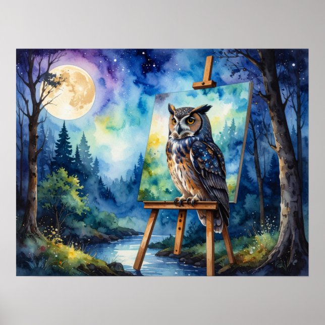 Owl Painting Poster (Front)
