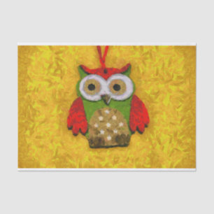 Owl painting tissue paper