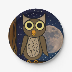 owl paper plate
