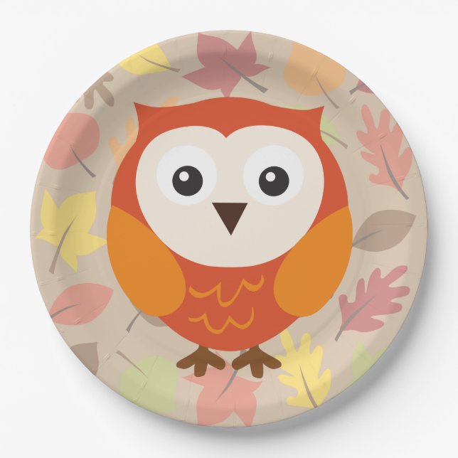 Owl Paper Plate (Front)