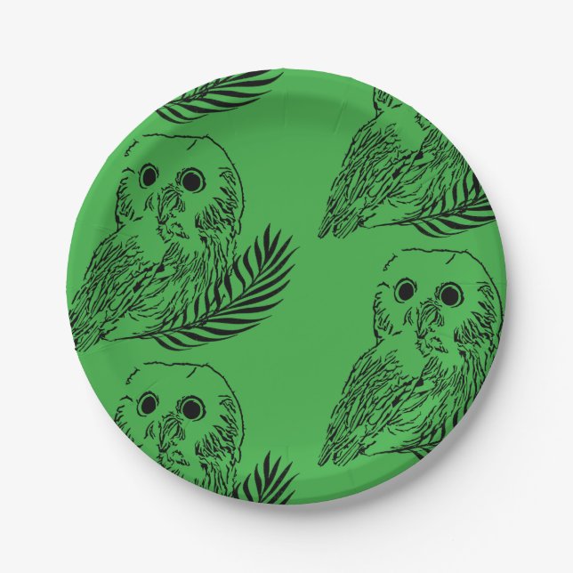 Owl Paper Plate (Front)