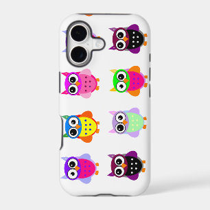 Owl party retro kawaii cute colourful owls iPhone