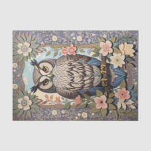 Owl Pastel Floral William Morris Inspired Tissue Paper