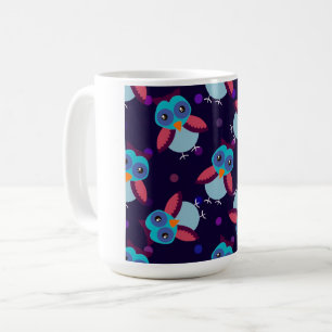 owl pattern background coffee mug