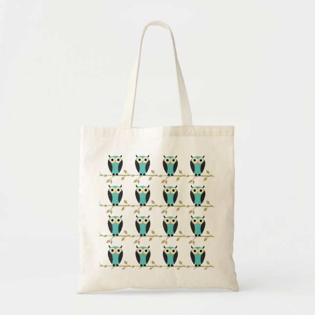Owl Pattern Tote Bag (Front)