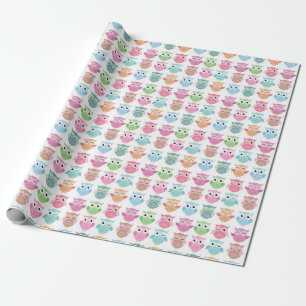 Owl Pattern Wrapping Paper