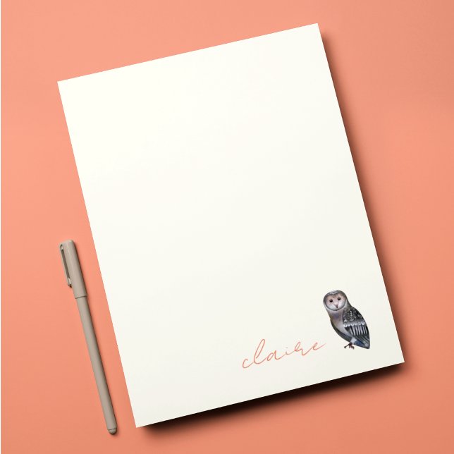 Owl Personalised Note Card (Creator Uploaded)