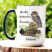 Owl Personalised Wizard Coffee Mug For Book Lovers