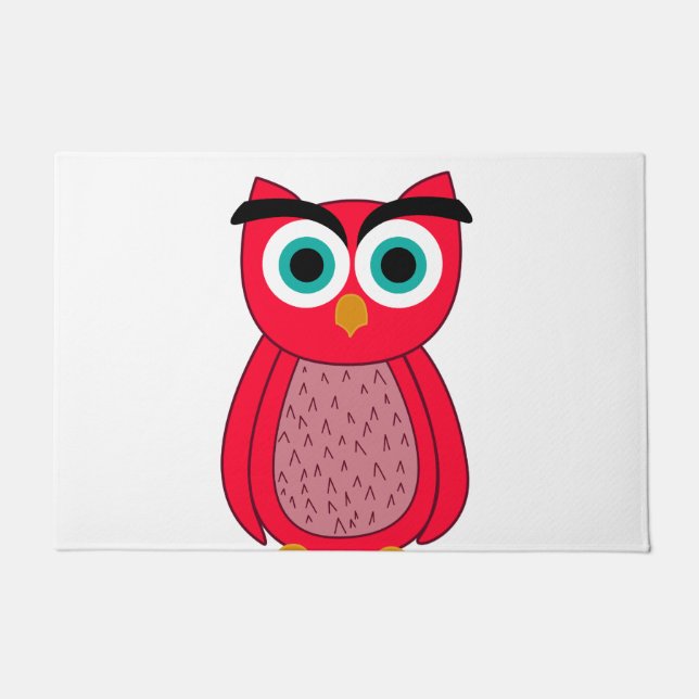 Owl Photo Print Doormat (Front)