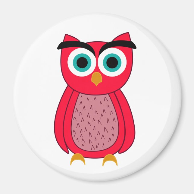 Owl Photo Print Magnet (Front)