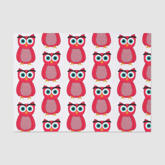 Owl Photo Print Tissue Paper (Front)