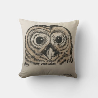 Owl Pillow, two sided 100 percent Cotton, Original Cushion