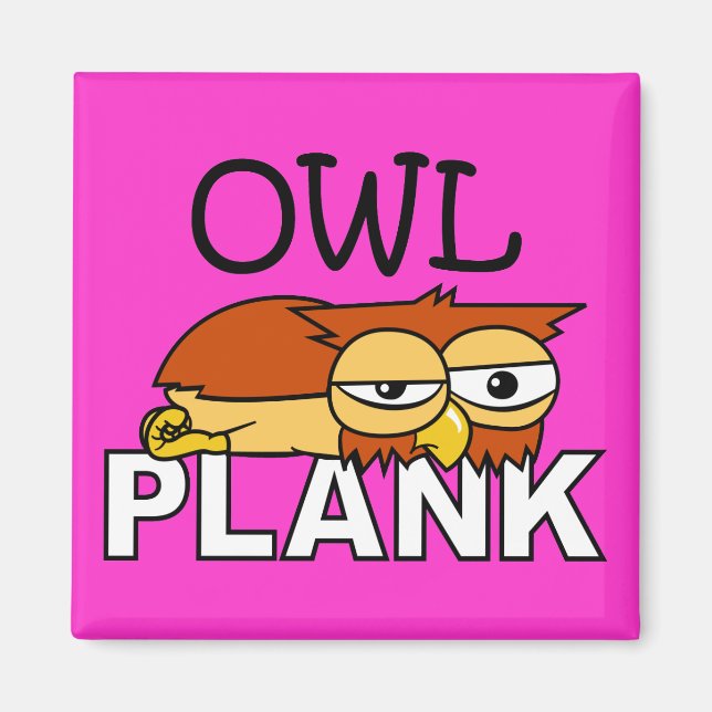 Owl Plank Magnet (Front)