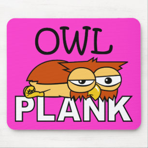 Owl Plank Mouse Mat
