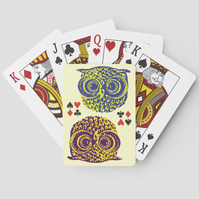 Owl  playing cards (Back)