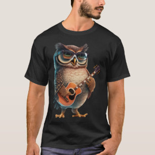 Owl Playing Electric Guitar  Animal Owl  Guitar  1 T-Shirt