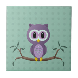 Owl Polka Dot Tile