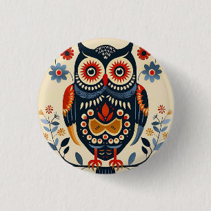 Owl Poster 3 Cm Round Badge