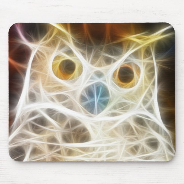 Owl Powerful Look Mouse Mat (Front)
