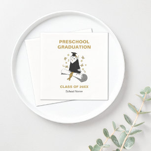 Owl Preschool / Kindergarten Graduation Party Napkin