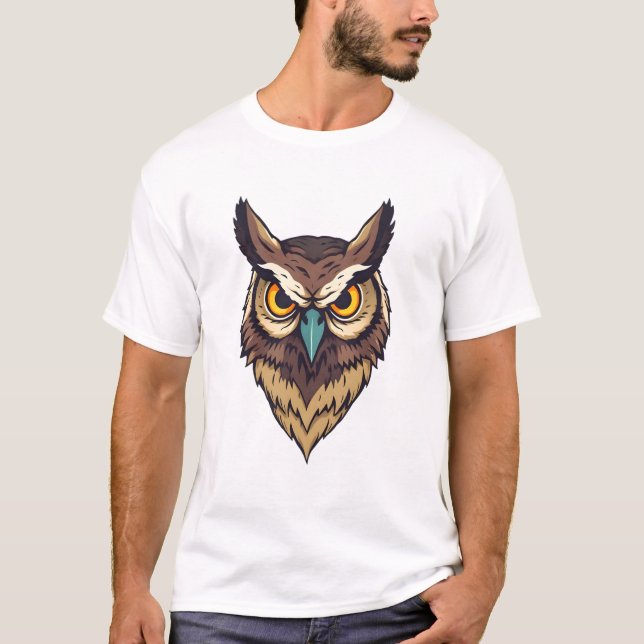 Owl Print Design  T-Shirt (Front)