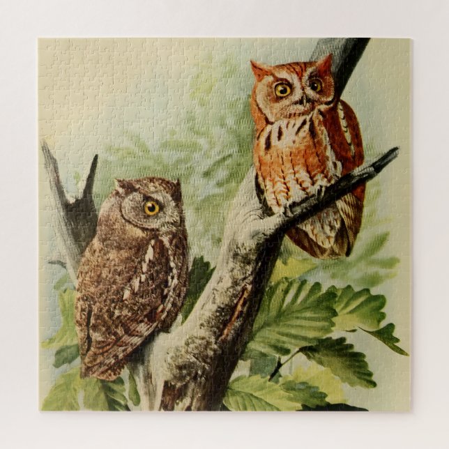 Owl Print Wall Art Jigsaw Puzzle (Vertical)